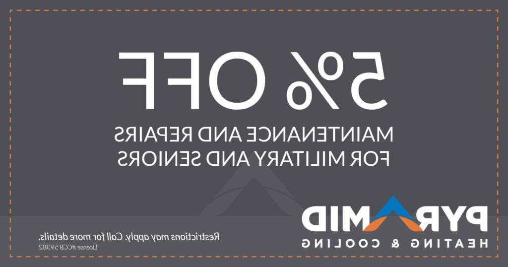 5% OFF MAINTENANCE AND REPAIRS FOR MILITARY AND SENIORS. Restrictions may apply. Call for more details. License #CCB 59382